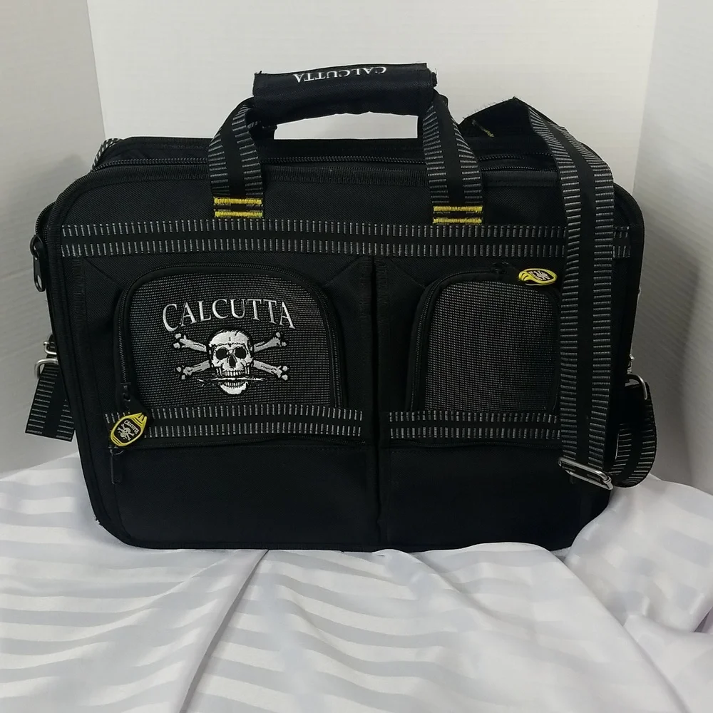 CALCUTTA BRIEFCASE/TRAVEL BAG LABTOP BAG IN BLACK CANVAS